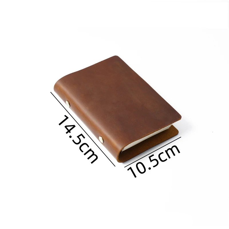 Retro Real Cow Leather Cover Notebook 96 Papers Small Medium Big Size Note Book DIY Diary Handmade Notepad Office School Gift