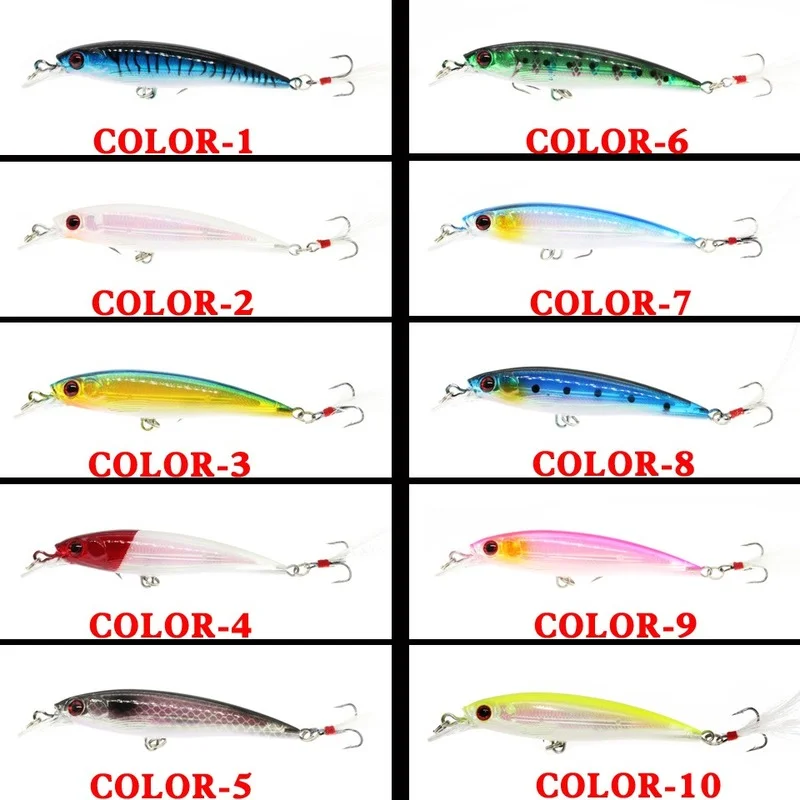1PCS Minnow Fishing Lure 78mm 7g Sinking Hard Bait Wobbler Jig Bait Crankbait Carp Striped bass Pesca Fishing tackle SwimBait