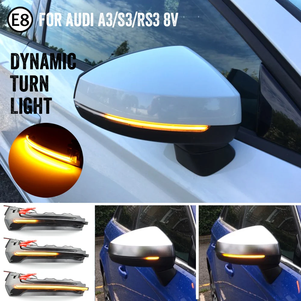 

Для Audi A3 S3 8V RS3 динамический прокрутка светодиодный указатель поворота 2013 2014 2015 2016 2017 2018 индикатор зеркала мигалка подметание