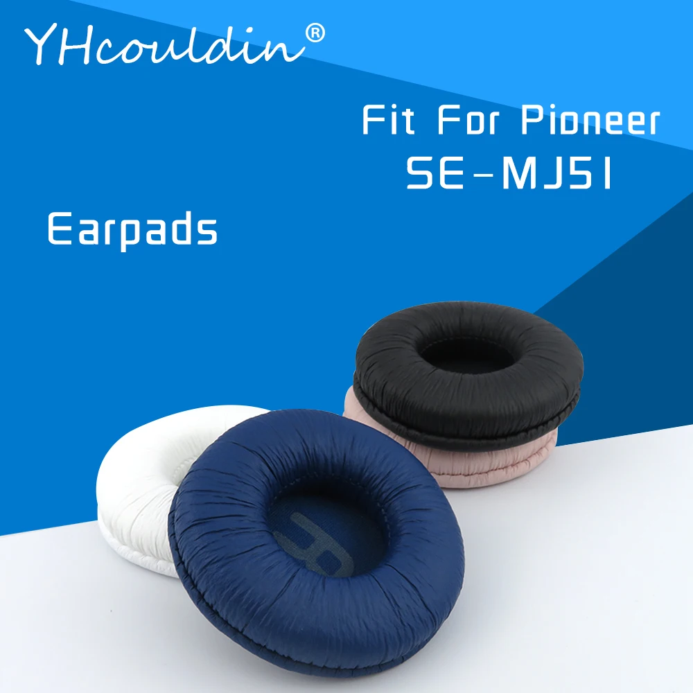 Earpads For Pioneer SE MJ51 SE-MJ51 Headset Accessaries Replacement Ear Cushions Wrinkled Leather Material