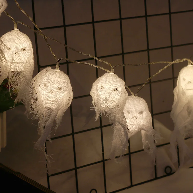 

Halloween Party Supplies Skeleton Fabric Ghost Elf Grimace String Lights Home Decoration LED Lantern String Battery model