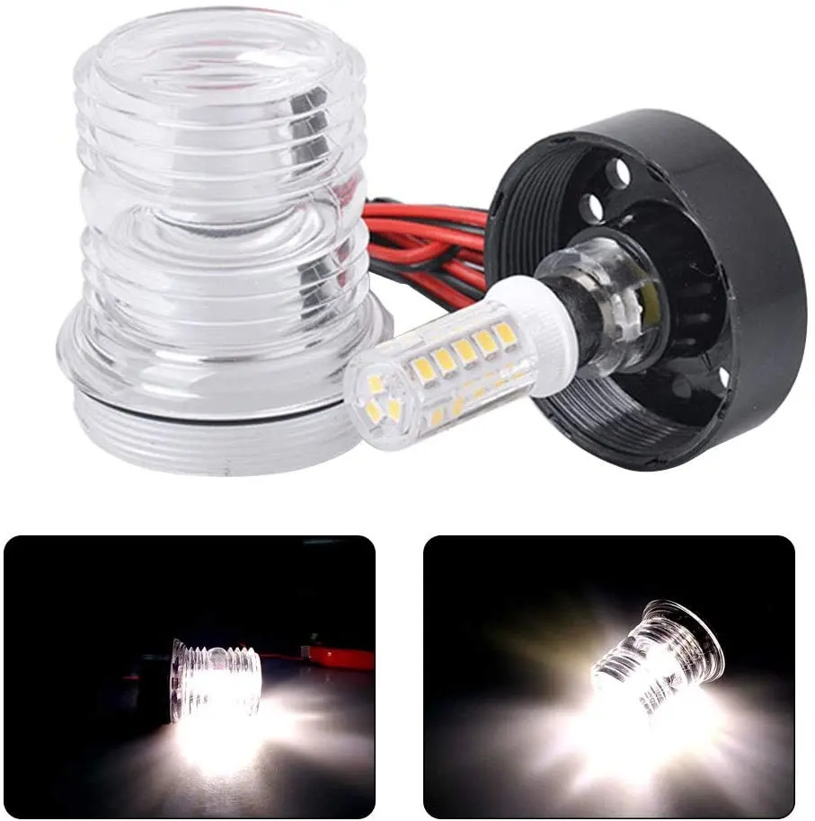 Boat Yacht Navigation Anchor Lights All Round 360° White 12V LED Daylight Waterproof Signal Lights