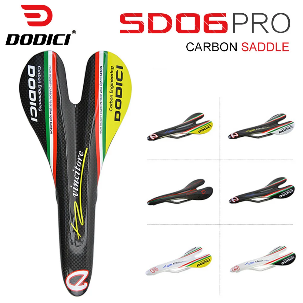 DODICI-pełne siodło z włókna węglowego, ultralekki, rower szosowy, jazda na rowerze MTB, siedzenie rowerowe, 104g