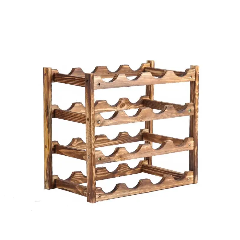 Wine Holder Home Creative Wine Rack Solid Wood Champagne Wijnrek Wine Holder Bar Whisky Bottle Rack Shelf Botellero De Vino