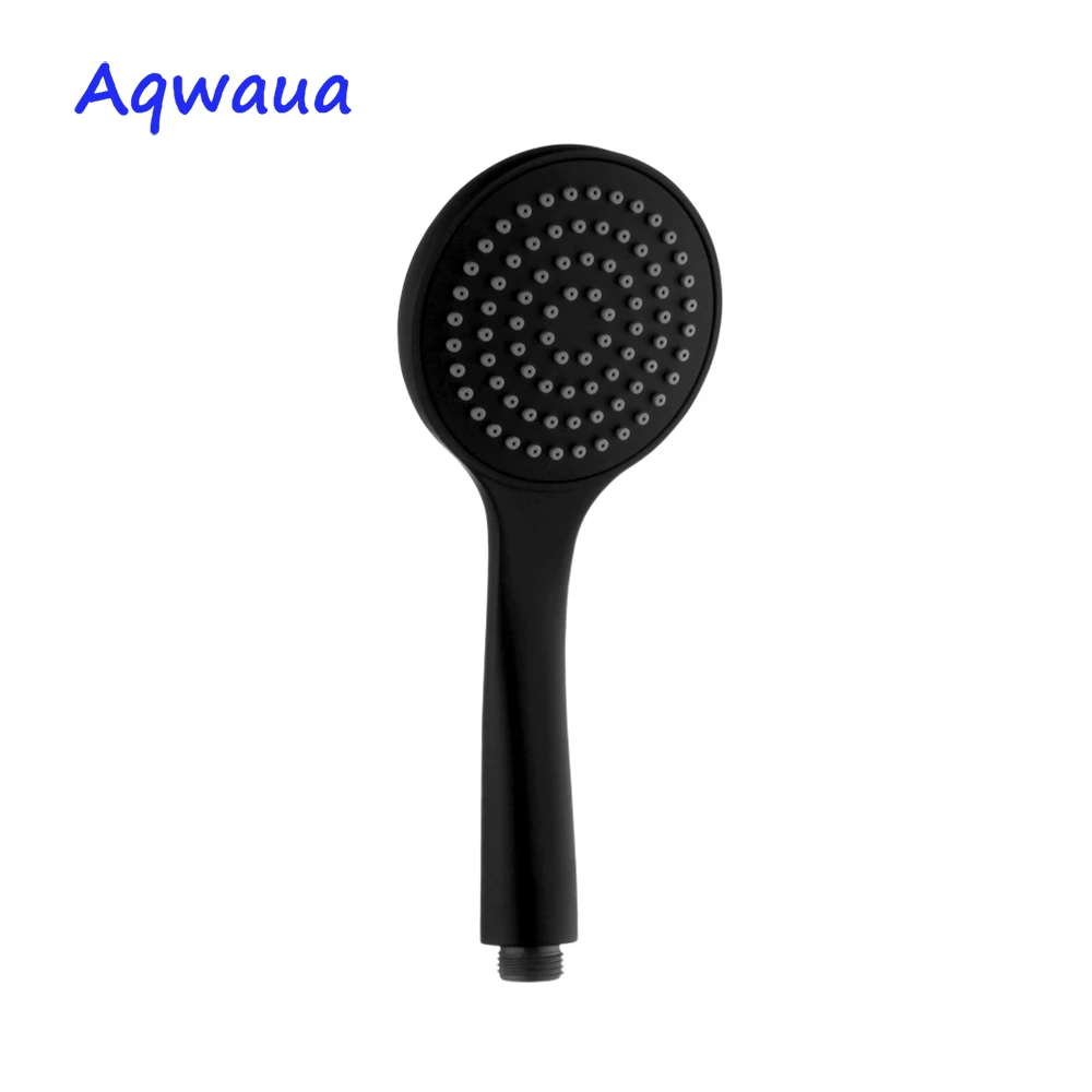 Aqwaua Black Handheld Shower Head ABS Plastic Bathroom Sprayer Water Saving Hand Shower Single Function For Bathroom Accessories