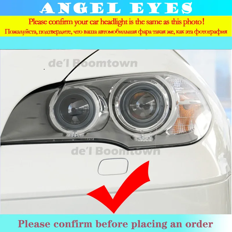 DTM Style White Crystal LED angel eyes  rings For BMW X5 e70 2007 2008 2009 2010 2011 2012 2013 Car model