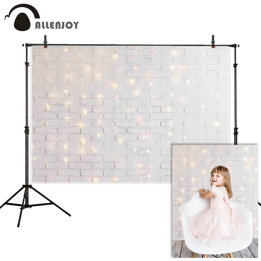 Allenjoy photophone backdrops Christmas Brick wall glitter children decor photographic studio backgrounds photobooth photocall