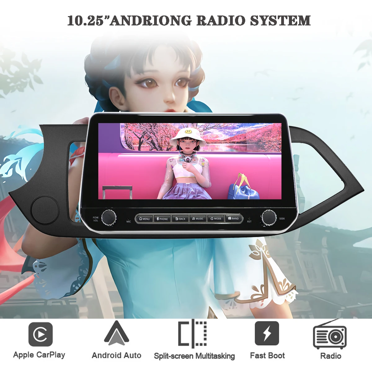 For KIA PICANTO Morning 2011-2016 10.25'' Android 13 8Core 256GB Car Radio Multimedia Navigation Audio Video Carplay Accessories