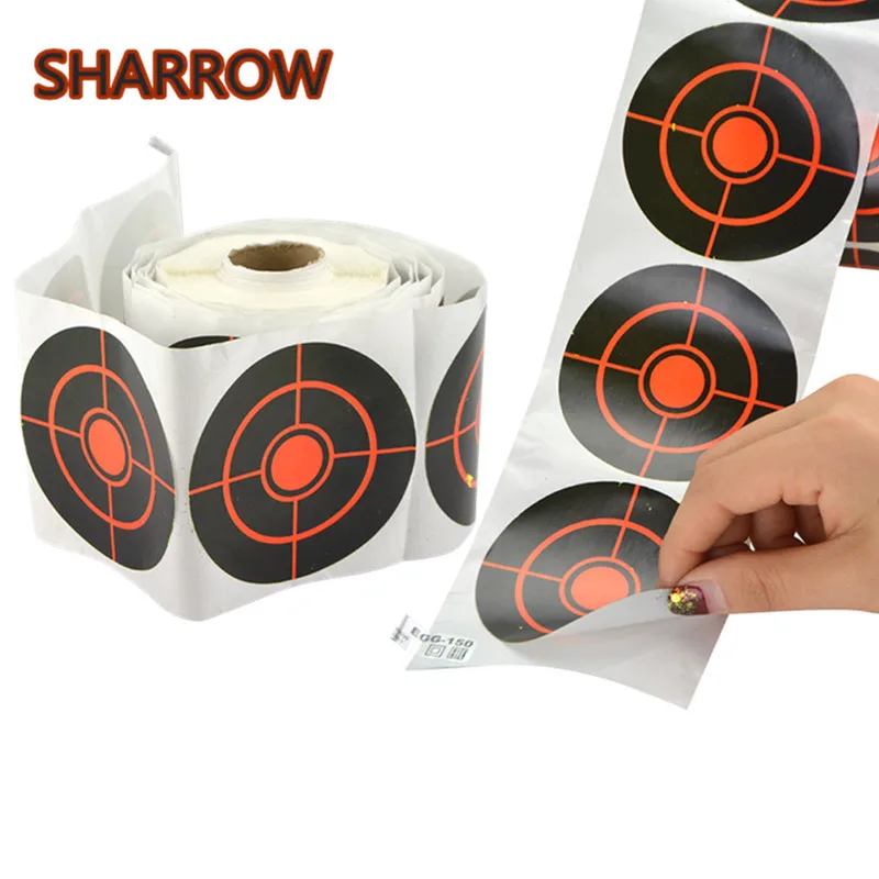 

250pcs/Roll Archery Splatter Targets Paper Adhesive Shooting Sticker 7.5cm Target Paper Arrow Dart Practice Training Accessories