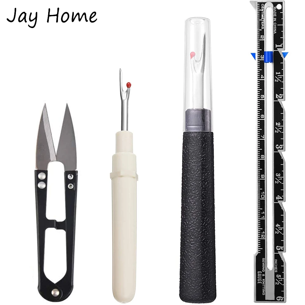 4PCS Seam Ripper Kits Big and Small Handy Stitch Ripper & Thread Cutter Thread Remover Kit for DIY Sewing Crafting Accessories