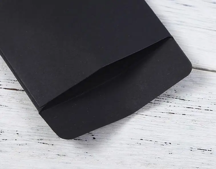 Small Black Paper Gift Envelopes Mini Bags For Storage Change Coins Seeds Jewellery Sweets - No Moistenable Glue