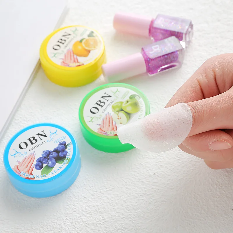 Fruit-flavored nail polish remover Nail Art Polish Vanish Remover Pads Nail Removal Cotton manicure towel Nail Removal Supplies