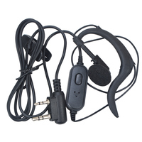 Baofeng G-Style Earpiece with In-line Microphone and PTT K Plug for  Walkie Talkie BF-888S UV-5R UV-3R+ DM-1702 DM-1801