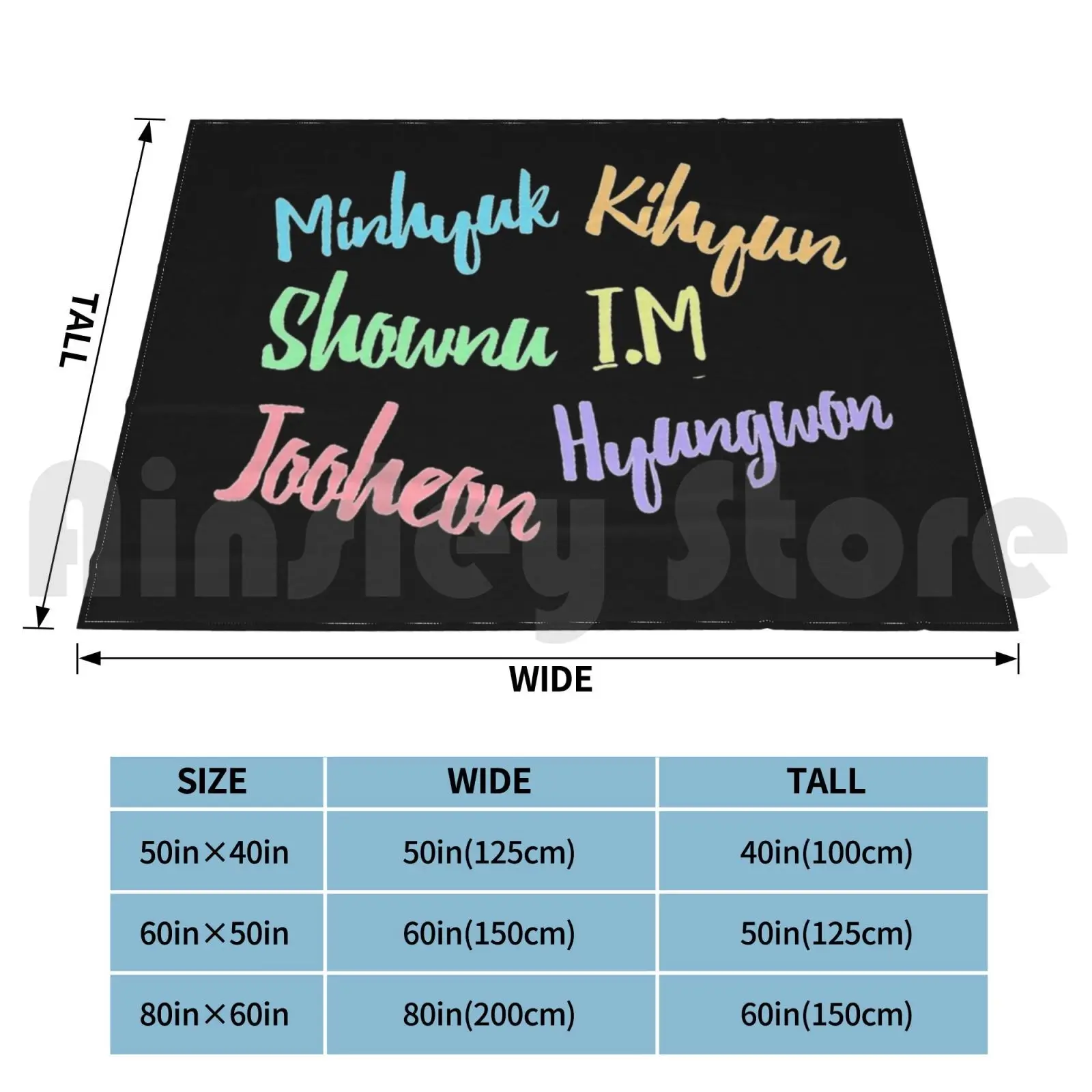 Monsta X Name Tag Blanket Fashion Custom Monsta X Monsta X Name Monsta X Minhyuk Monsta X Store Monsta X