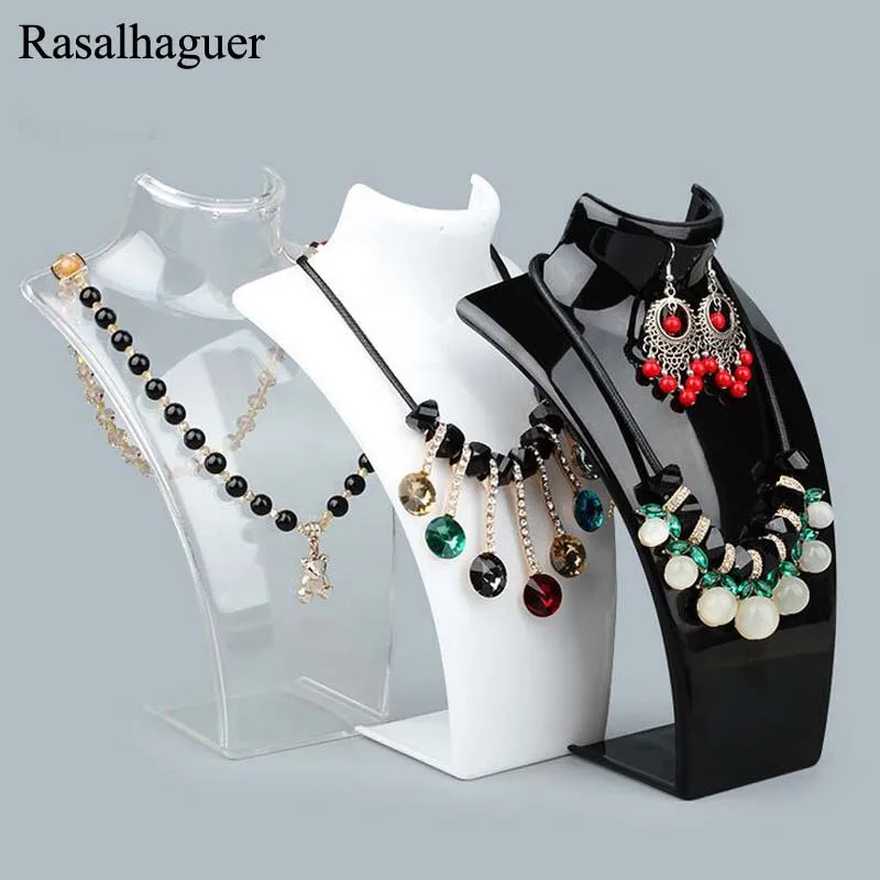 

Fashion Hot Sale Acrylic 12PCS Mannequin Necklace and Earrings Jewelry Pendants Display Stand Holder Shelf 3 Colors Wholesale