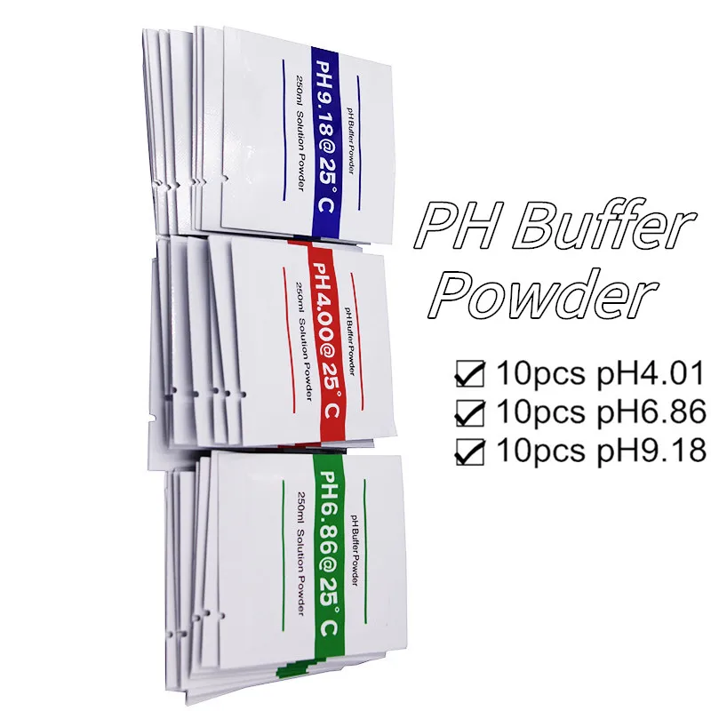 

30pcs/lot PH Buffer Powder Measure Calibration Solution ph4.00/ 6.86 /9.18 Calibration Point For PH Test Meter