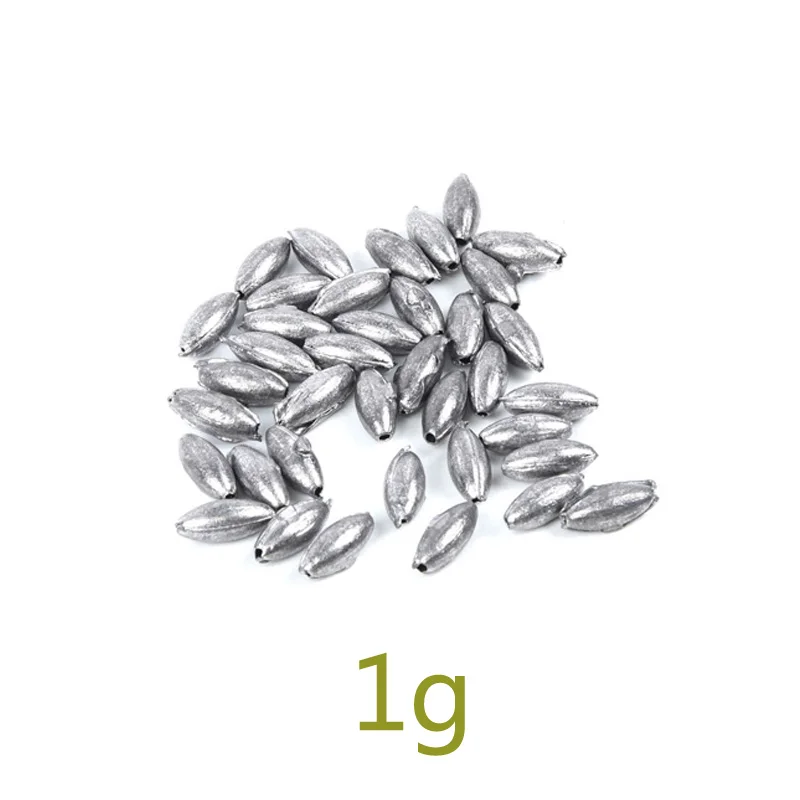 1 حزمة 1 جرام-100 جرام الرصاص غرق الزيتون شكل الصيد غطاسون صنارة الرصاص الوزن سبليت النار غرق الطعم هوك ربط معالجة #6