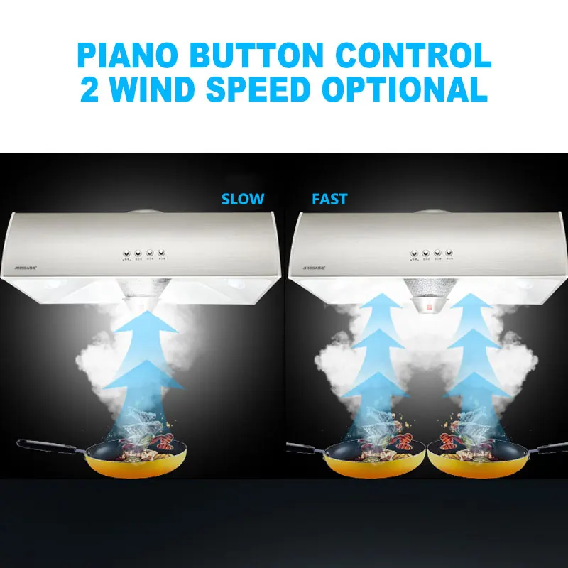 Вытяжка для кухни Бытовая вытяжка большая всасывающая нержавеющая сталь высокомощная ультра-тонкая Бытовая маленькая одинарная