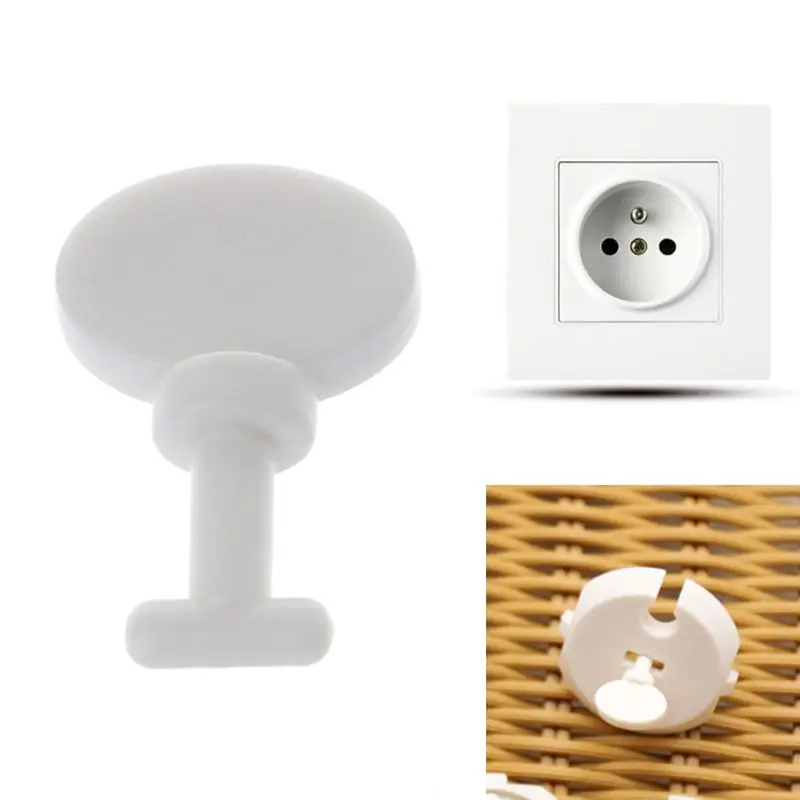 63HA 12 Pcs French Standard Power Socket Outlet Cover with 3 Pcs Key Baby Child Safety Protector Kit