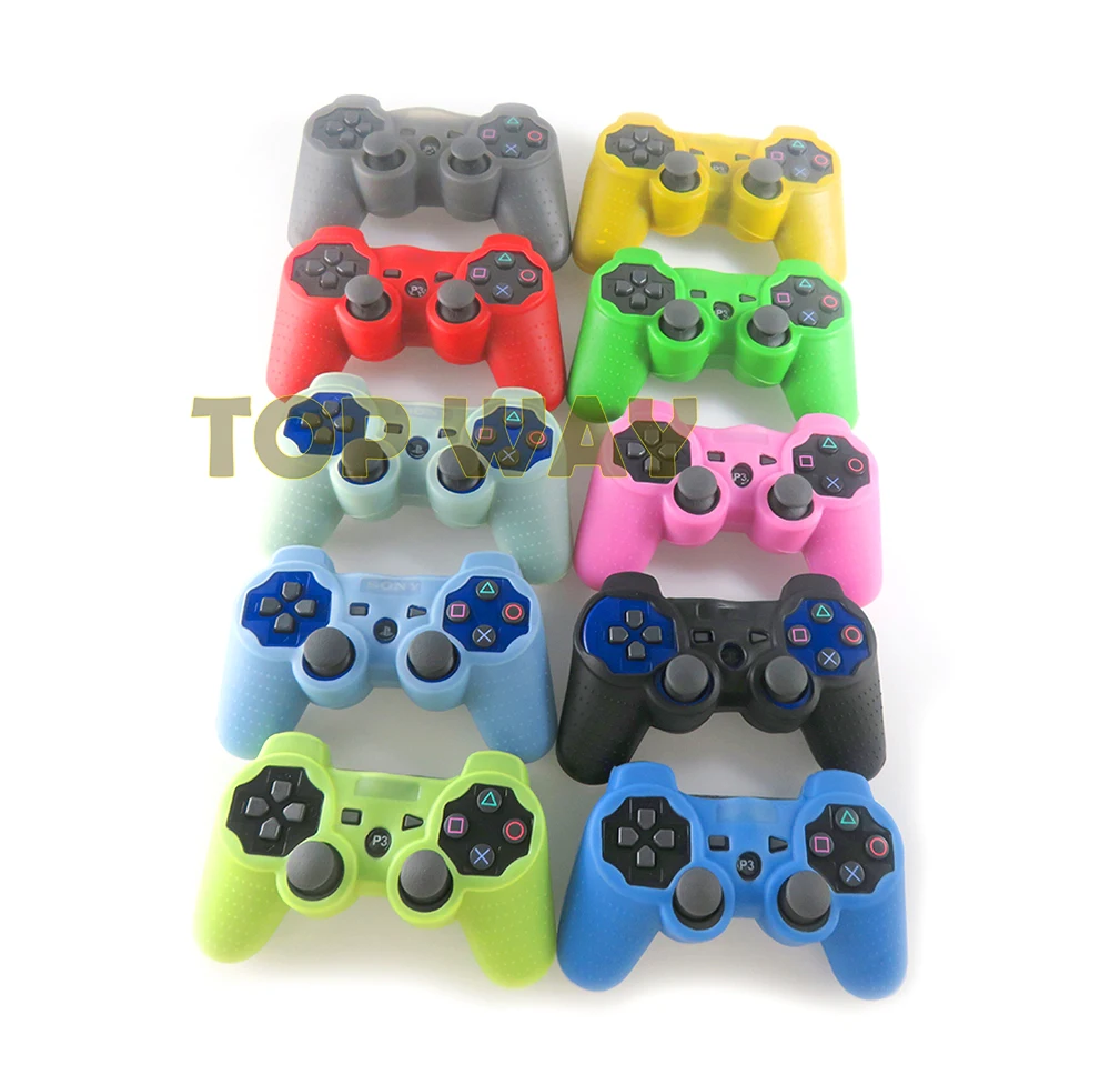 PS3 컨트롤러 조이스틱 젤 고무 실리콘 케이스 보호 스킨 커버 랩 케이스 1개