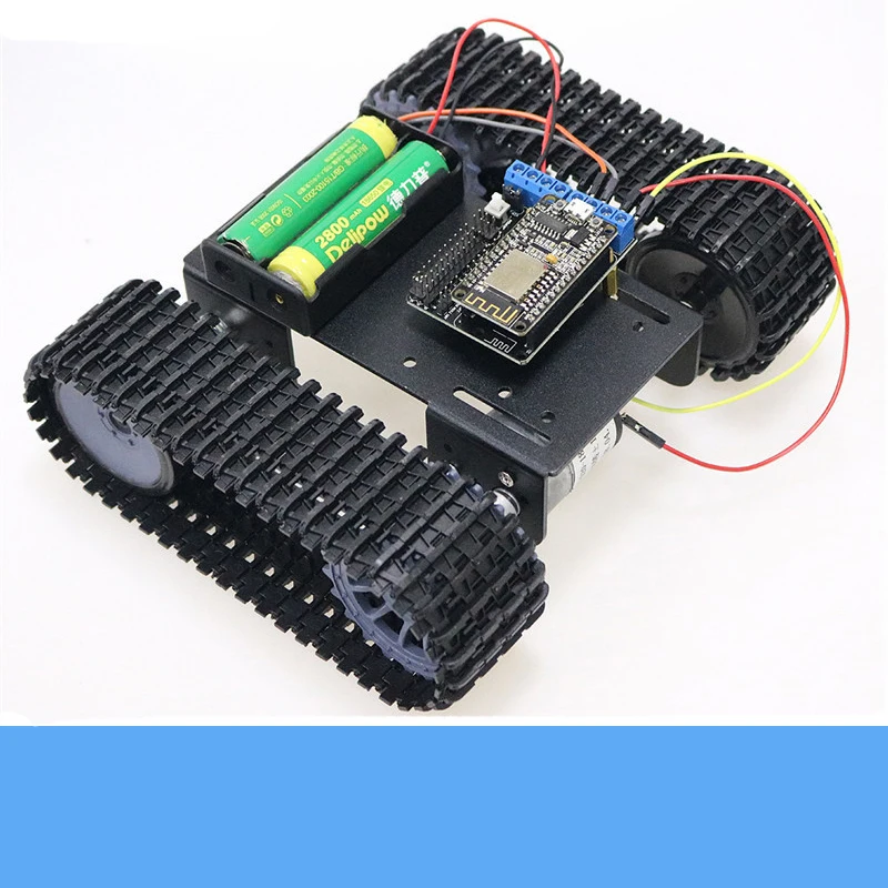 Châssis de réservoir Robot RC intelligent en métal, contrôle Wifi sans fil avec Kit de contrôleur NodeMCU, moteur DC 33GB-520, bricolage éducatif pour Arduino