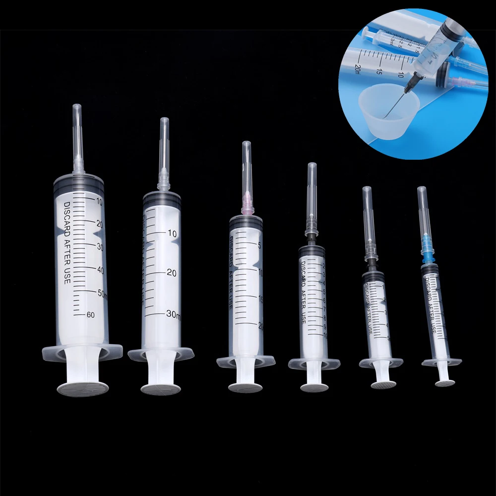 1 szt. 3-60 ml plastikowa strzykawka wielokrotnego użytku z igłą do dozowania płynu Pipeta do wstrzykiwania Narzędzia do majsterkowania Narzędzie do tworzenia biżuterii z żywicy epoksydowej