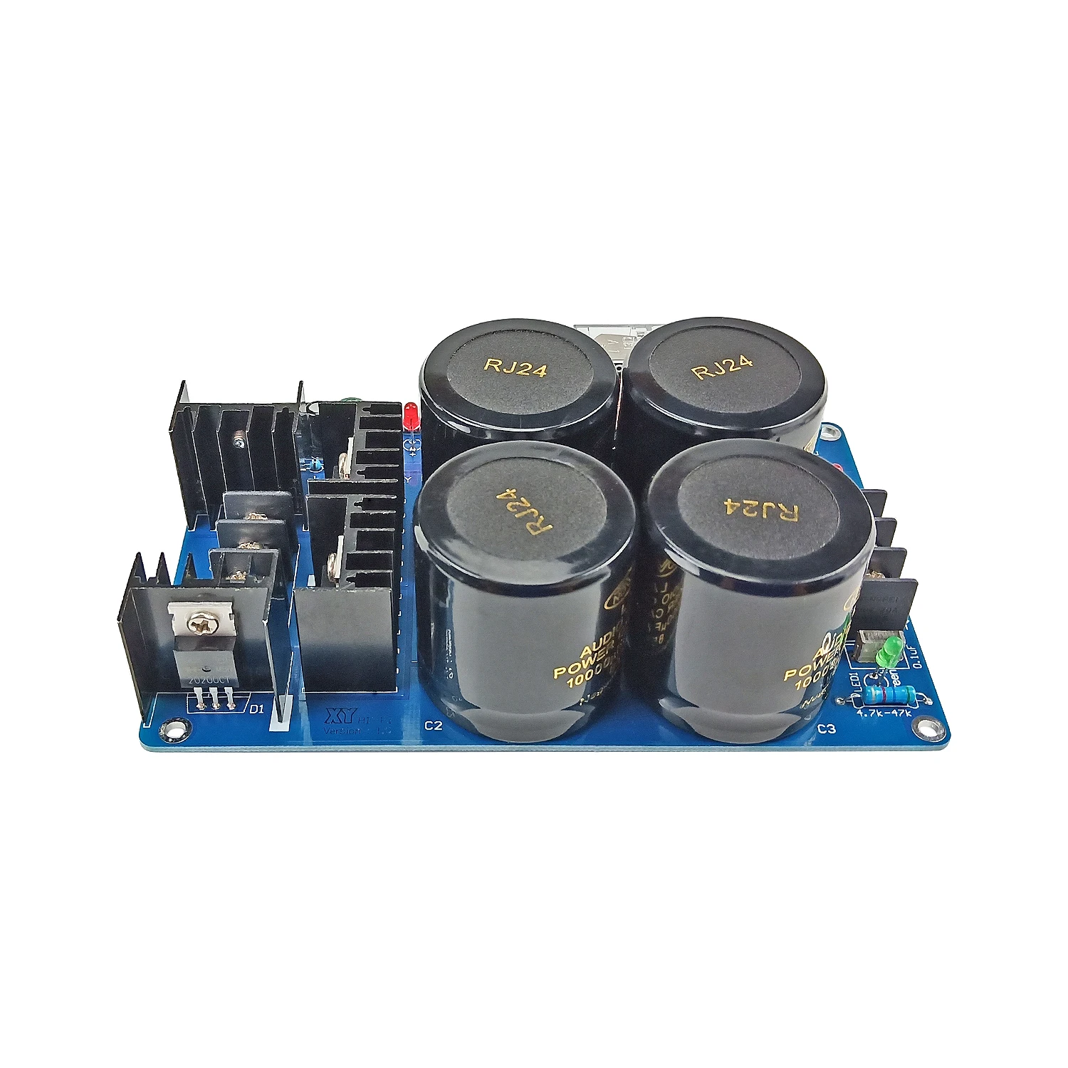 Placa de filtro rectificadora de amplificador Schottky 40A, doble fuente de alimentación, filtro de rectificación UPC1237, protección de altavoz Crcuit AC18-35V