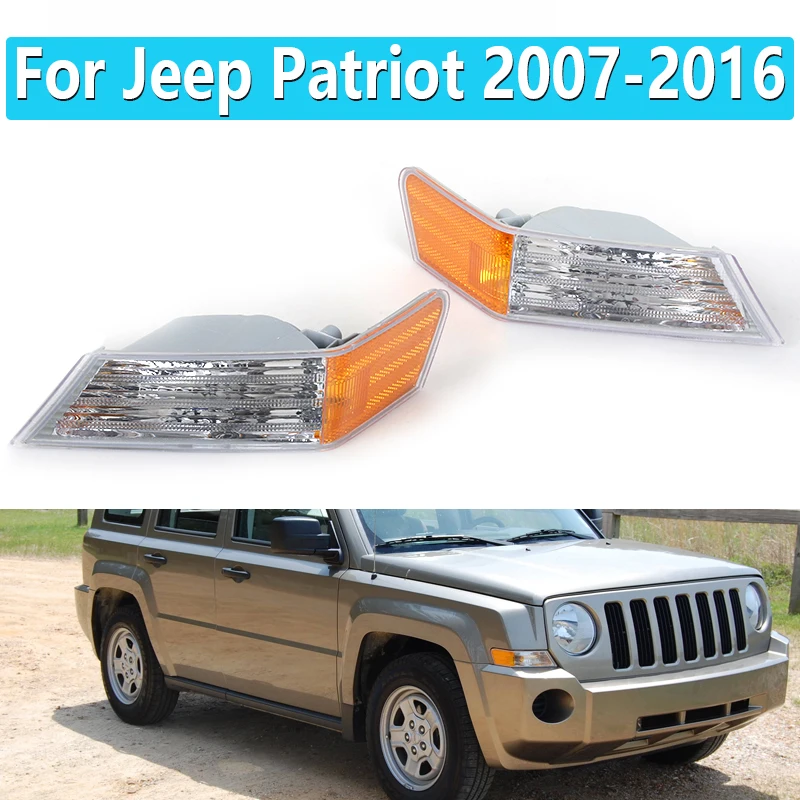 Front Turn Signal Light For Jeep Patriot 2007 2008 2009 2010 2011 2012 2013 2014 2015 2016 Turn Lamp Without Bulb