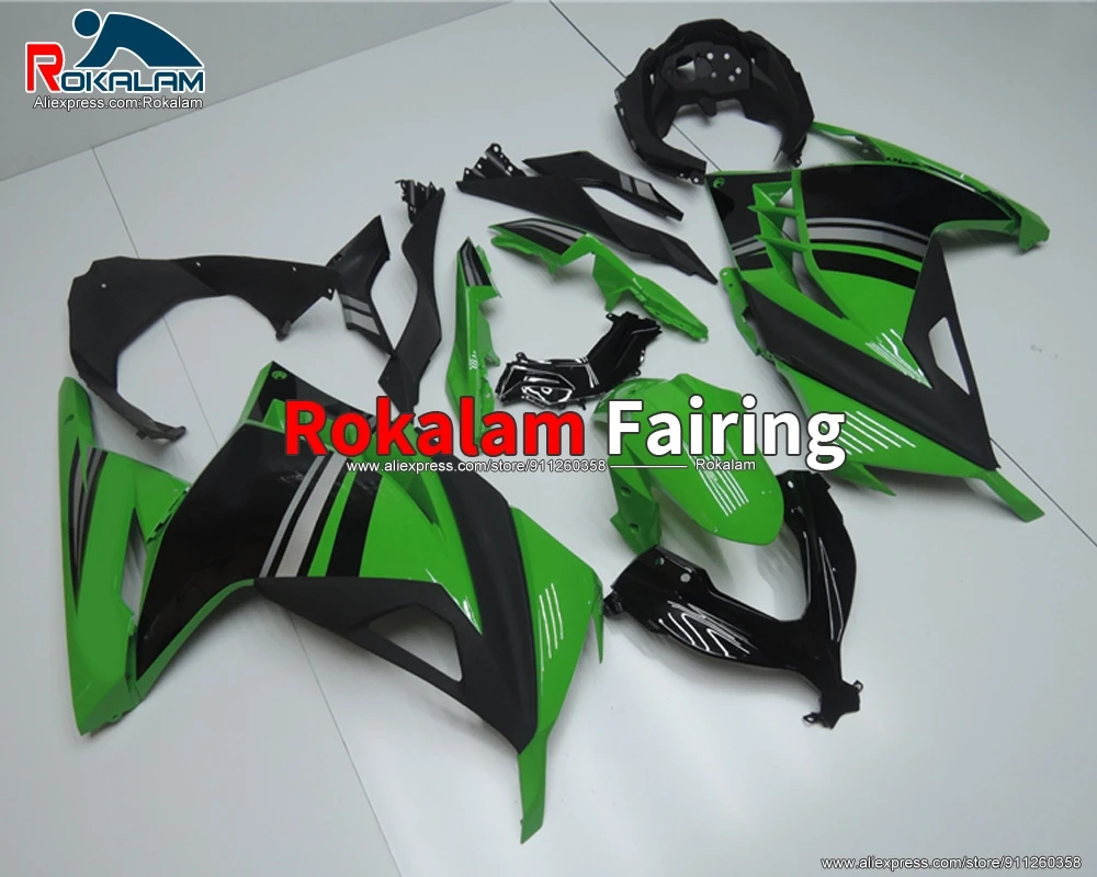 

Motorbike Body Set For Kawasaki Ninja 300R EX300 2013 2014 2015 2016 White Black Motorcycle Fairings (Injection Molding)