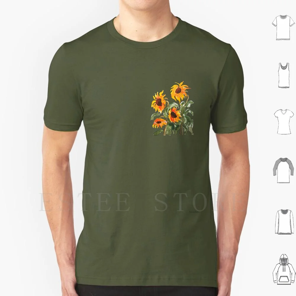 Sunflower Watercolor 2018 T Shirt Print Cotton Sunflower Watercolor Watercolor Flower Summer Flower Summer Arts Sunflower