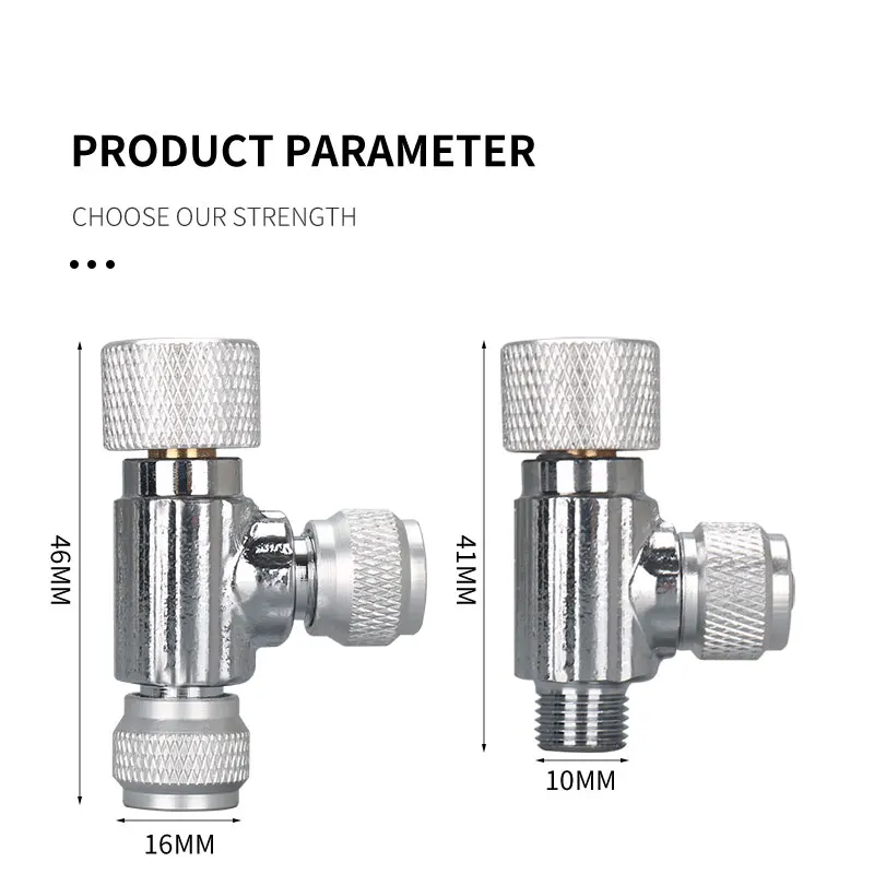 Aquarium needle valve regulator CO2 system carbon dioxide fine-tuning single-head double-headed needle valve fine-tuning switch