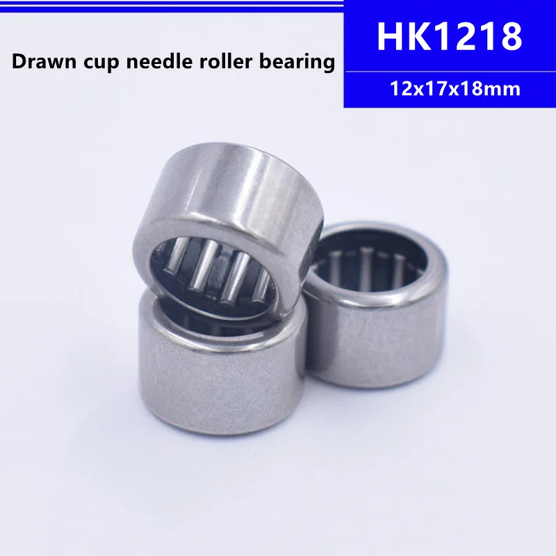 

50pcs/100pcs high quality HK1218 12x17x18mm Drawn Cup Caged Needle Roller Bearing 12*17*18mm HK121718