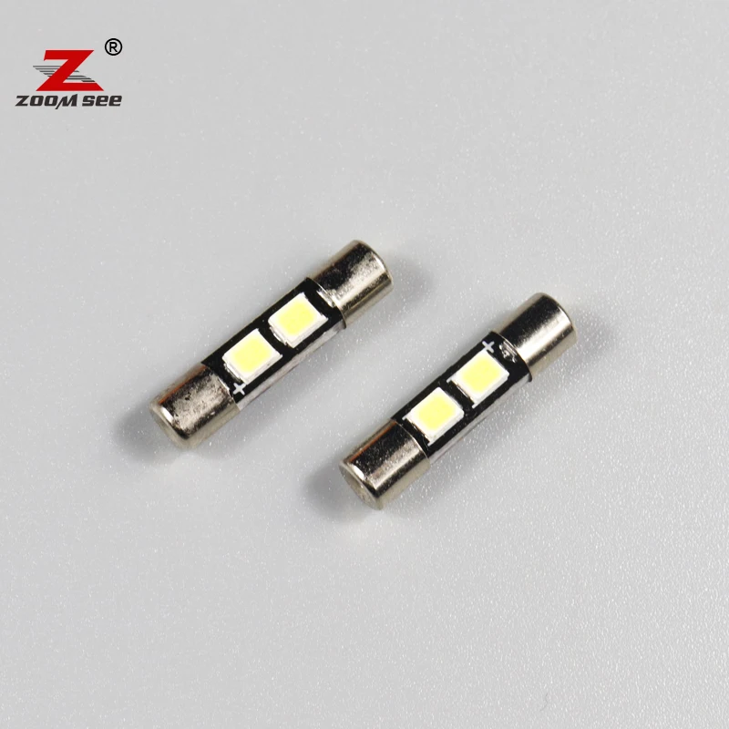 2pcs 100% White Suitable OEM customized LED interior sun visor light vanity mirror bulb For Nissan Patrol Y62 only (2012-2019)