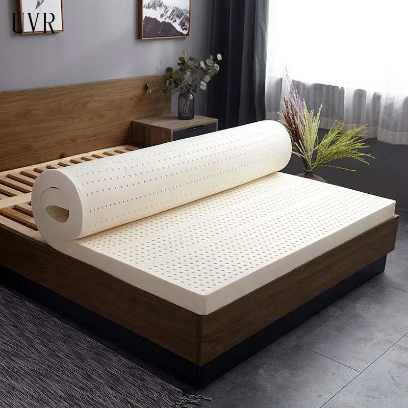 UVR-Matelas tatami en latex naturel pour chambre à coucher, matelas de massage pliable, couvre-lit anti-favorable pour la maison, King Size, double pleine taille