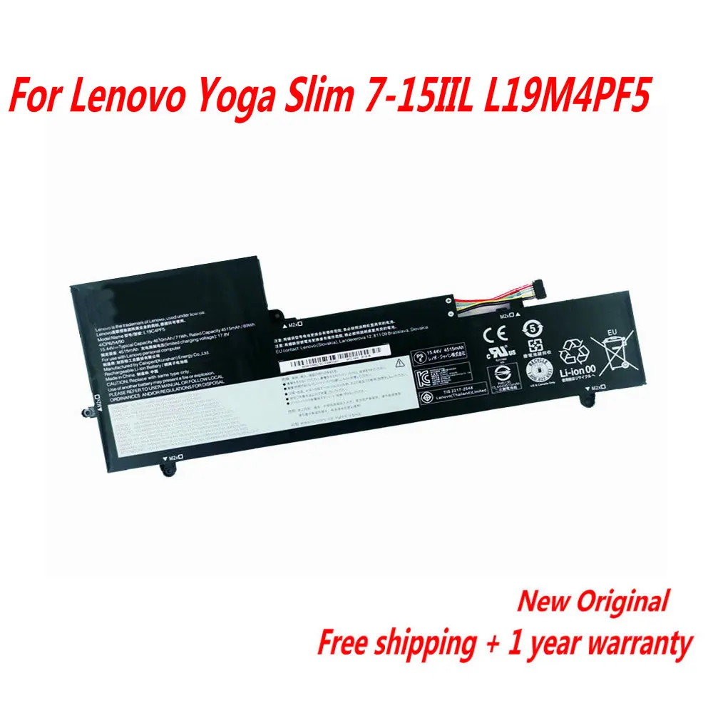 

Original L19C4PF5 Laptop Battery For Lenovo Yoga Slim 7-15IIL L19M4PF5 15.44V 71WH 4610mAh