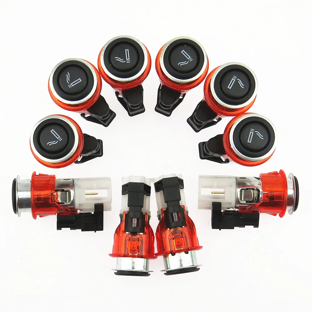 

SCJYRXS 10 Pcs Red 12V Cigarette Lighter Assembly 1J0919307 1J0 919 307 For Eos Golf MK5 MK6 VW Passat B6 B7 CC A3 Q3 Seat Exeo