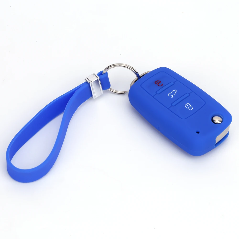 Cheap Price Promotional Gifts Eco Friendly Soft Rubber Silicone Wrist Keychain Keyring Simple Strap Keychains Useful Key Chain