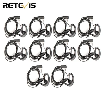 10 pièces 2Pin PTT écouteur talkie-walkie casque pour KENWOOD BAOFENG UV-5R BF-888S RETEVIS H777 RT7 pour QUANSHENG pour PUXING TYT