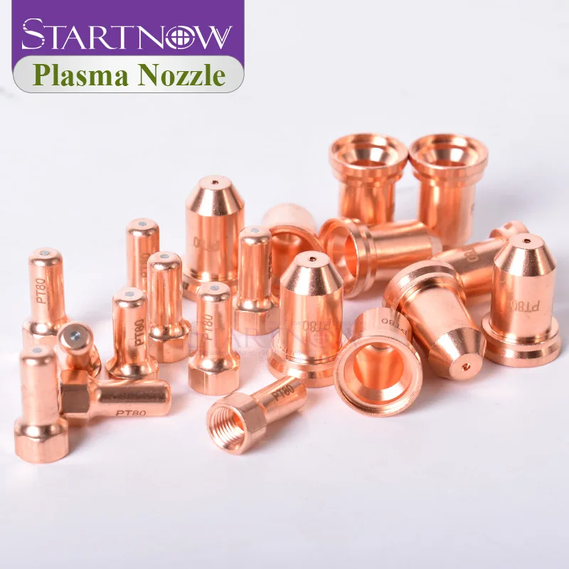 Startnow 5 Sets PT80 Plasma Consumables For PT 80 PTM80 Plasma Cutting Nozzle Electrode Torch Caliber 1.0/1.1/1.2/1.3mm