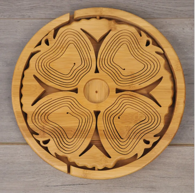 للطي التفاح سلة الخيزران للفاكهة المحمولة للطي سلة التخزين للطي الإبداعية أطباق فاكهه صديقة للبيئة ديكور المنزل #5