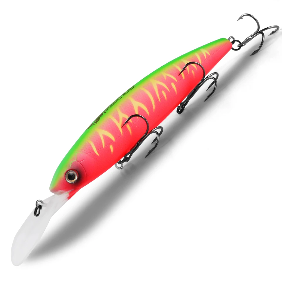 BARQUE 130mm 28,6g de qualidade profissional isca de pesca de isca dura mergulho 2.5-3m Wobblers de qualidade de chinnow isca artificial tackle