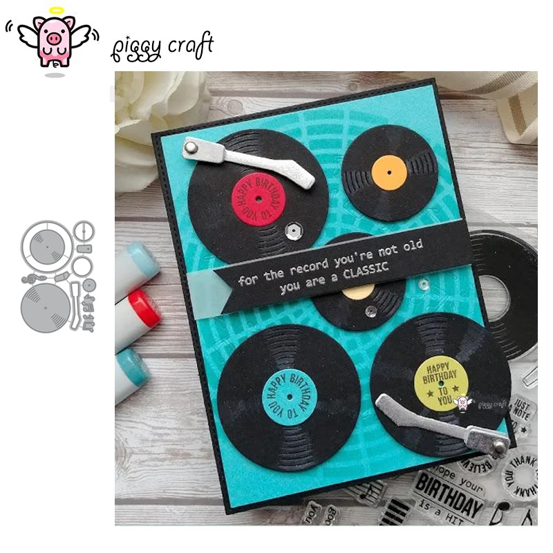 Piggy Craft metal cutting dies cut die mold Greatest Hits Disc Scrapbook paper craft knife mould blade punch stencils dies