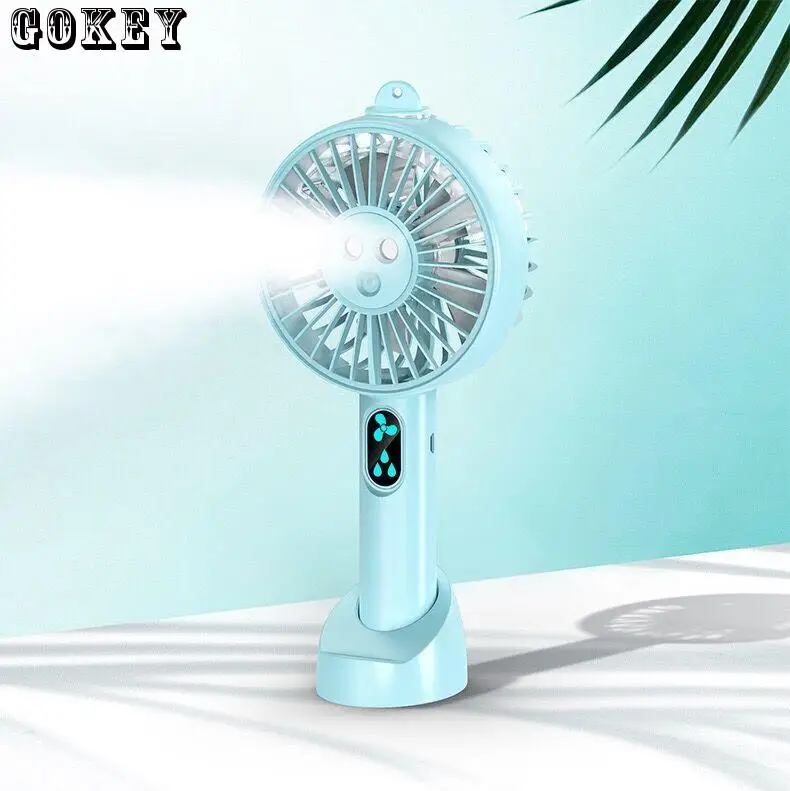 Fan Cooling Water Spray Mini Hand Fan Electric USB Battery Rechargeable Hand Fan Water Mist Fan Air Cooler Mini Fan Face Steamer