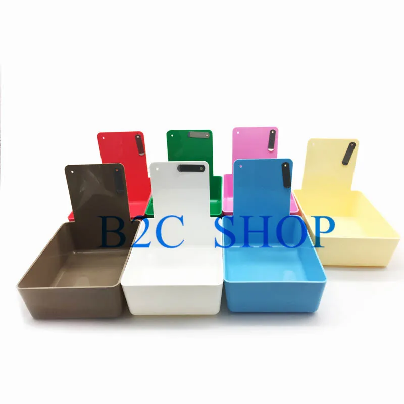 10pcs Clamping Piece Clip Holder to Fix Paper Tooth Plastic Dental Neaten Work Case Pans