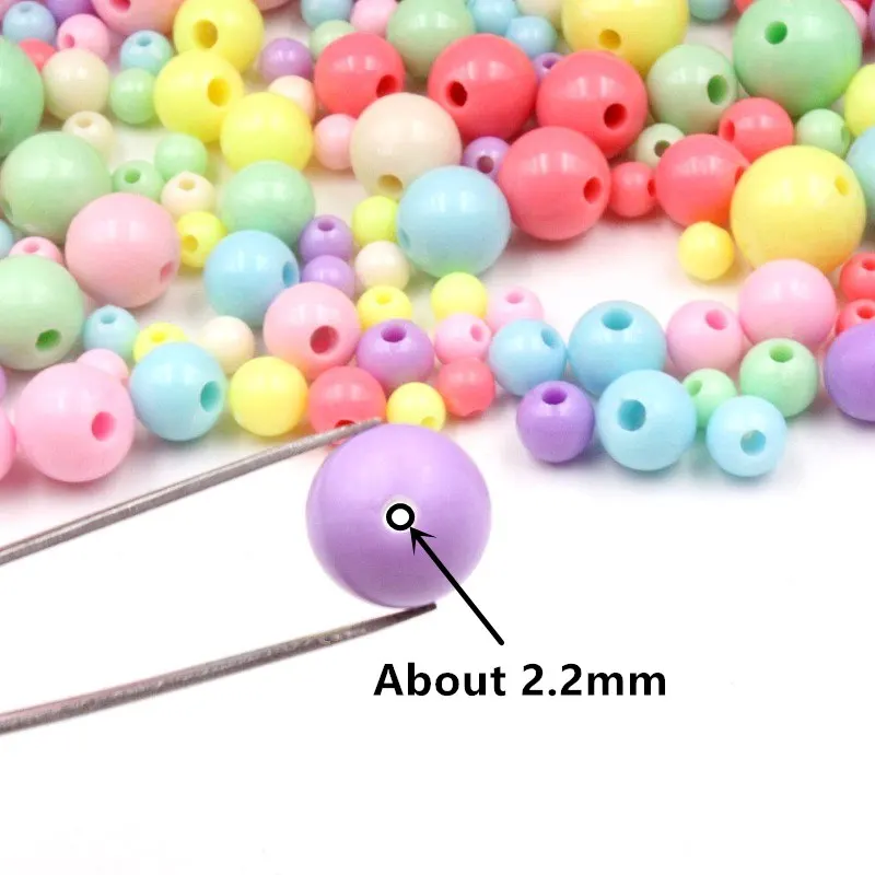 6-14mm mischfarbe diy handgemachte string pump papier box lose perlen tissue box acryl perlen schmuck zubehör verstreut perle