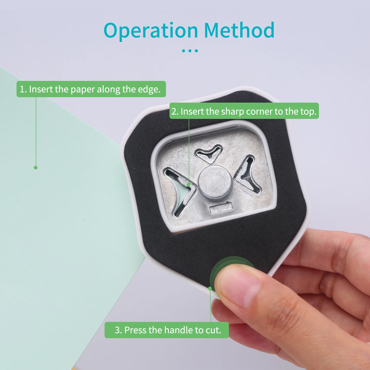 3-In-1 Mini Ecke Trimmer Ecke Allrounder Punch R4/R7/R10mm Runde Ecke Trimmer Cutter für Karte Foto Papier Laminieren Beutel