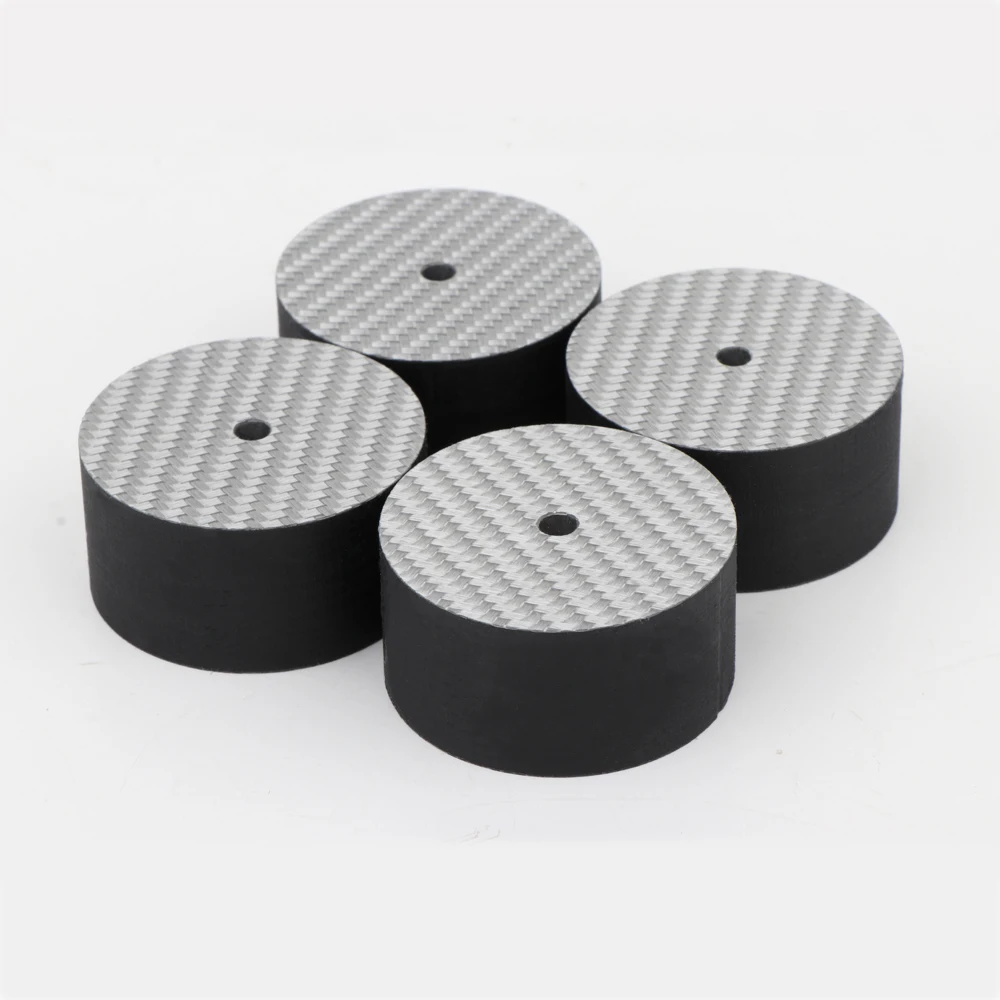 

Hi-end 40x20mm Silver 5K Carbon Fiber Speaker Isolation Spike Base Pad Shoe Feet Hifi Audio chassis