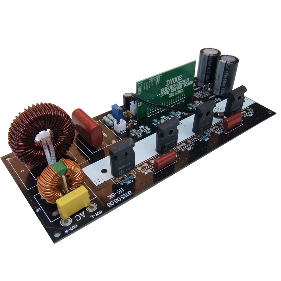 Imagem -03 - Onda Senoidal Pura Inversor Placa de Potência Modificado Onda Senoidal Pós Amplificador Faça Você Mesmo Volta Estágio Placa 1000w 2000 3000 4000 5000