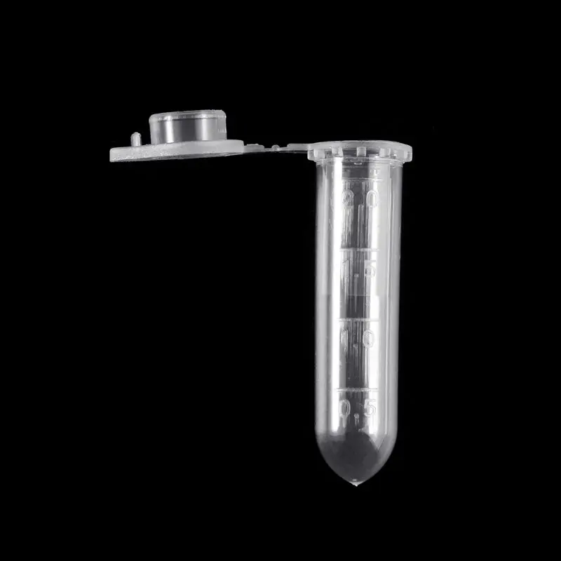 100Pcs/set 2ml Clear Plastic Vials Container Snap Cap Centrifuge Tubes Vials Sample Lab Container