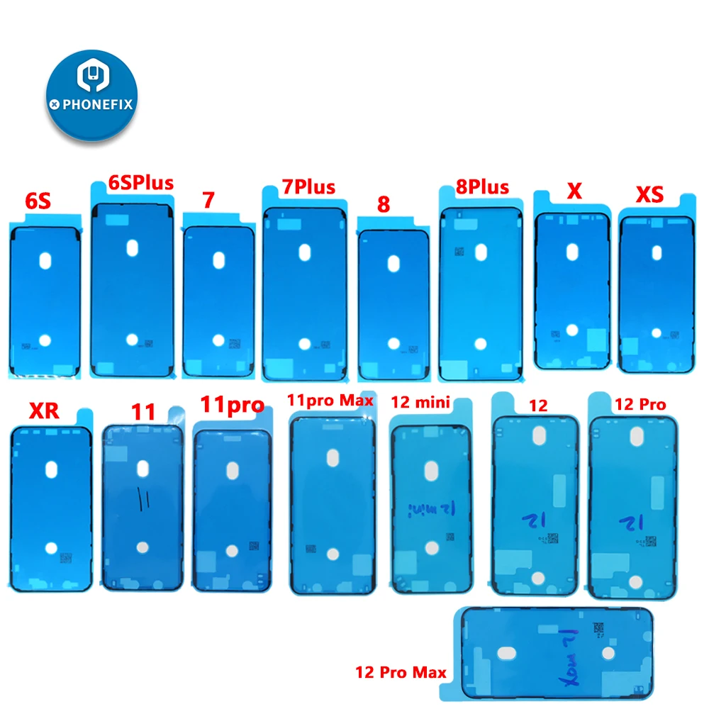 10pcs Waterproof Sticker for iPhone 6 6S 7 8 Plus X XS 11 Pro Max XS XR LCD Display Frame Bezel Seal Tape Glue Adhesive Repair